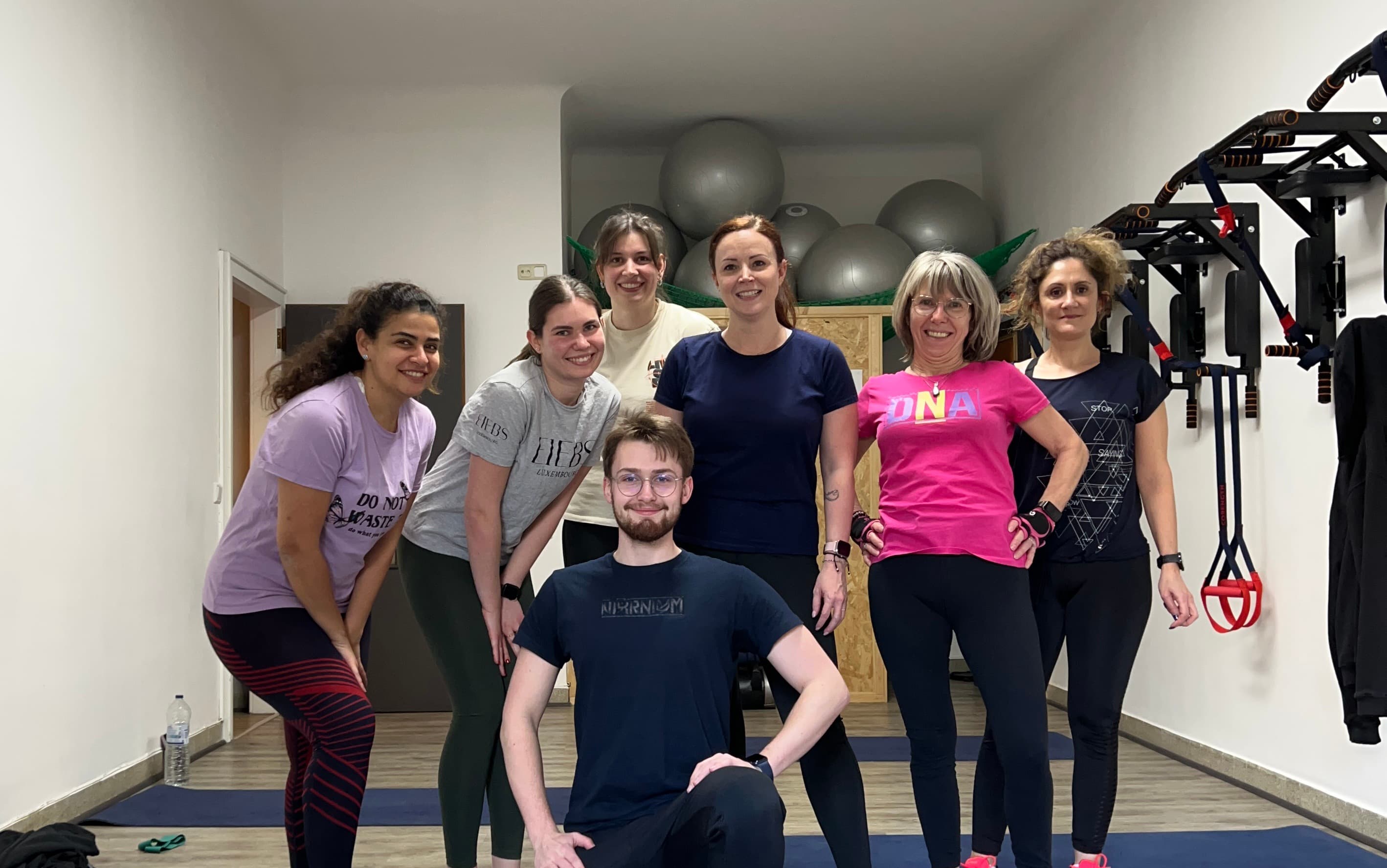 Séance de groupe avec le coach Axel